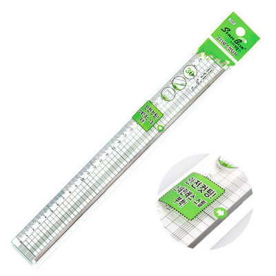 30cm/CLEAR / Transparent/Cutting Ruler/Ruler/Rulers/Drafting
