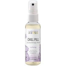 Aura Cacia Aromatherapy Mist, Chill Pill, Lavender, Sweet Orange and Patchouli Blend for Refreshing Rooms, Body Sprays, Meditation | 2 Fl Oz (Pack of 3)