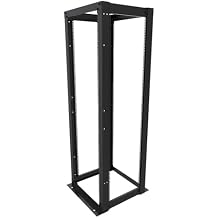 NavePoint 42U 23-inch Width 4-Post Frame Rack - Open Frame Rack with Cage Nut for 19 Inch Equipments, Server Rack 881 lbs Weight Capacity, Floor Mount, RU Markings