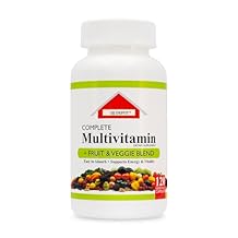 120 Multivitamin Fruit and Vegetable Liquid Capsules, Loaded Multivitamins, Supplements, Multiple Vitamin has Many Antioxidants, Daily Women Men Senior Adult Multi Vitamins
