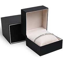 Ultra Smooth Soft Touch Pillow-Style Watch Box & Bangle/Bracelet Box - Jewelry Box Suede Interior & Protective Sleeve - Watch Case & Bangle/Bracelet Case for Men & Women Jewelry Gift Box