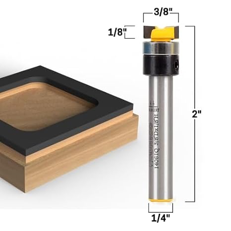 YONICO Flush Trim Router Bit 3/8-Inch 1/4-Inch Shank 14061q