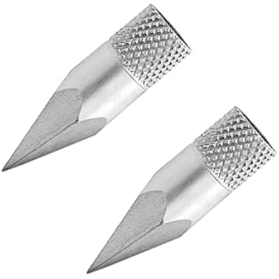 TRUGLO Hardened 5-Sided Stainless Steel Spare Replacement Tip wKnurled Design - 2 Pack, Compatible with Speed Shot & Spring Fisher