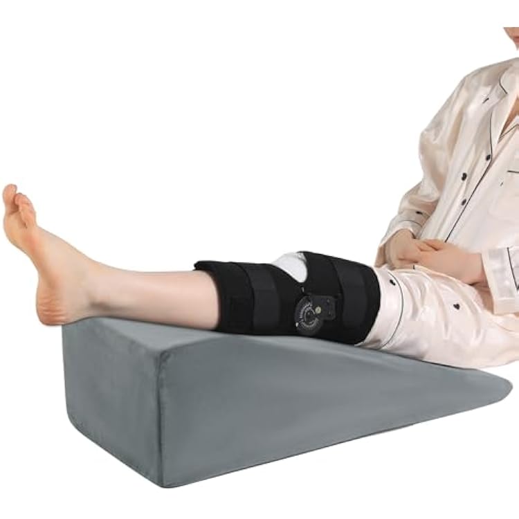 ROYALAY Leg Elevation Pillows for After Surgery, Knee Surgery Recovery Equipment with Handle, Leg Lifter Blood Circulation, Knee Replacement Recovery Aids for Hip Foot Ankle, Single