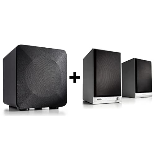 Audioengine HD6 Premium Powered Bookshelf Speakers | 150W Audiophile-Grade Bluetooth 5.0 Speakers with aptX HD | 24-Bit DAC | Real Wood Veneer