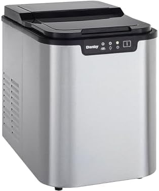 Danby DIM2500SSDB Portable Ice Maker, Countertop Ice Machine Makes 25 lbs of Ice A Day,LED Controls & Self-Clean Mode