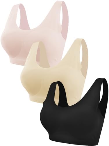 Pack Wireless Bras Set for Women Padded Seamless Breathable Support Womens Wirefree Everyday Bras