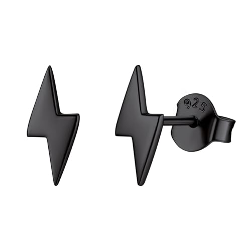 ChicSilver 925 Sterling Silver Stud Earrings Hypoallergenic, Dainty Simple HeartStarMoonLightningButterfly Earrings for Women with Gift Box