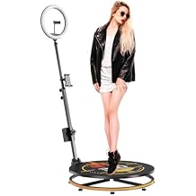 360 Photo Booth Machine with APP Control Auto Spin - Includes Honeycomb Case, RGB Lighting for 1 People Party Camera for Weddings/Professional Events (22in-CD)