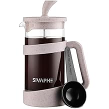 Sivaphe Small French Press 12 fl.oz Light-weight Durable High Borosilicate Carafe with Stainless Steel Filter 0.35L Coffee Maker Frothed