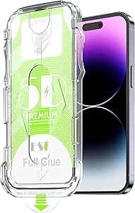 MADNOVA Apple iPhone 16 Pro İle Uyumlu Hizalama Aparatlı ve Takılırken Cam Altında Toz Bırakmaz Darbelere Karşı Ekstra Güçlü Ekran Koruyucu Cam