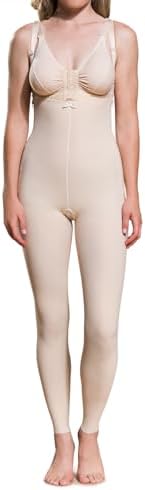 Marena FBL Ankle-Length Girdle w Padded Zippers & Suspenders-3XL-BLK