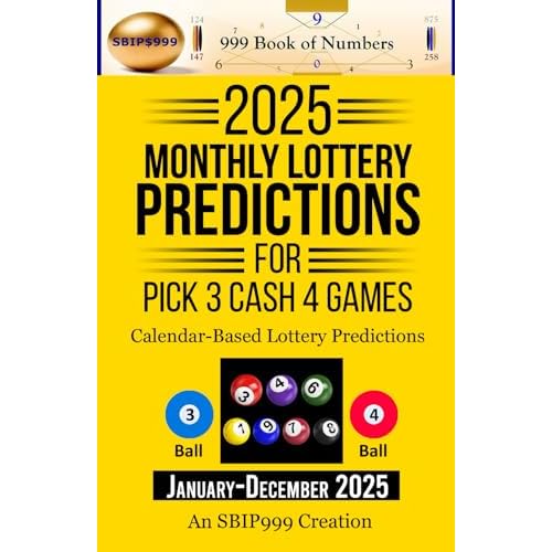 2025 Monthly Lottery Predictions for Pick 3 Cash 4 Games: Calendar-Based Lottery Predictions Paperback November 26, 2024