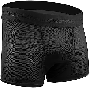 AERO|TECH|DESIGNS | Mens Shorty Liner Bike Shorts | Black Mesh Padded Cycling Underwear | 3 Inseam | Made in USA
