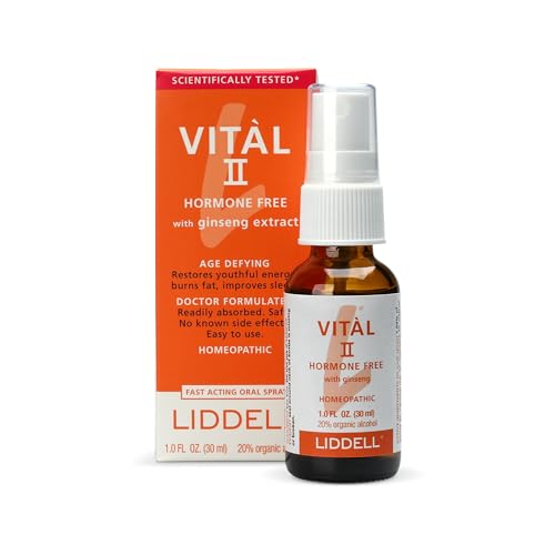 Liddell Vital II Homeopathic Oral Spray for Energy and Sleep Support, 1 oz Liquid