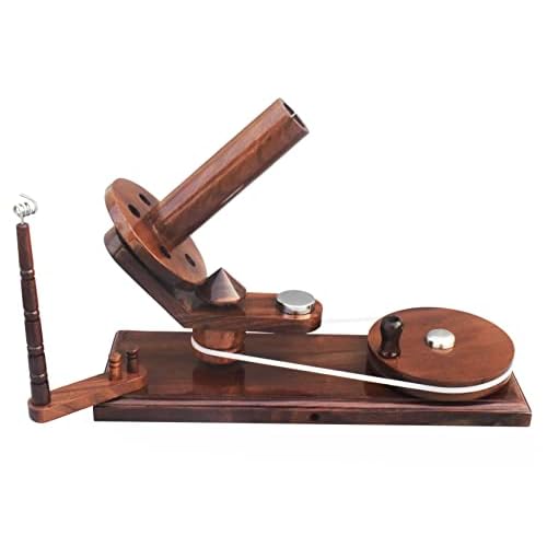 Wooden Yarn Winder & Umbrella Swift Combo - Handcrafted Yarn Ball Winders & Table Top Swift Winder Large Capacity - for Crocheting & Knitting - Heavy Duty Hand OperatedBall Winder Only