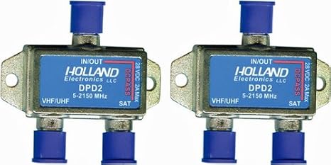 Pack of 2- Holland Dishpro Satellite Diplexer - Dish Approved 2 amp version