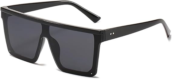 Oversized Square Sunglasses for Women Men Trendy Flat Top Fashion Shades