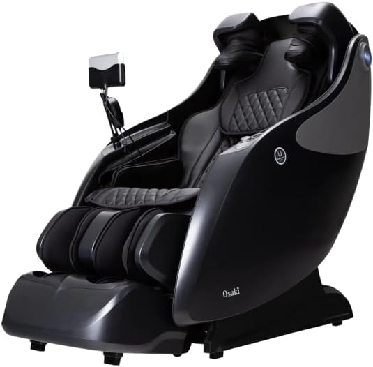 Osaki Master 4D+ SL-Track Massage Chair with Negative Oxygen Ions, Automatic Shoulder Adjustment, Black
