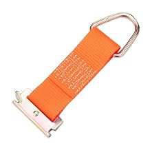 2" x 6" 2,000 lbs Rope Ring X-Track/E-Track Tie Down Strap 1 Pk Orange