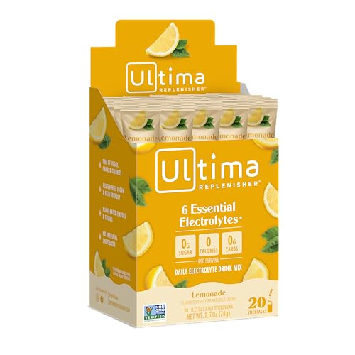 Ultima Replenisher New Formula Lemonade 20 Count Stickpacks Net WT. 2.5 OZ