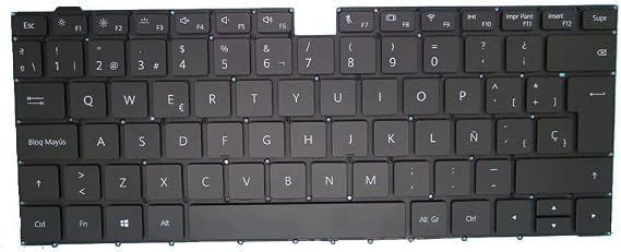 Laptop Keyboard for Huawei MateBook D 14 AMD Nbl-WAQ9R Black Spanish SP with Backlit
