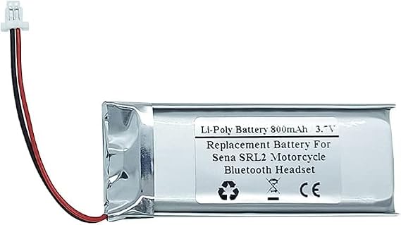 800mAh 3.7V Replacement Battery for Sena SRL2 Motorcycle Bluetooth Headset, Helmet intercom