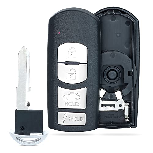 Beefunny Replacement Remote Car Key Shell Case Fob 4 Button for Mazda 3 6 2014-2018 SKE13D-01 Key Shell ONLY