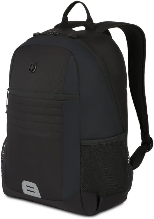 SwissGear Intro Laptop Backpack, Black, 17.5"x12"x6"