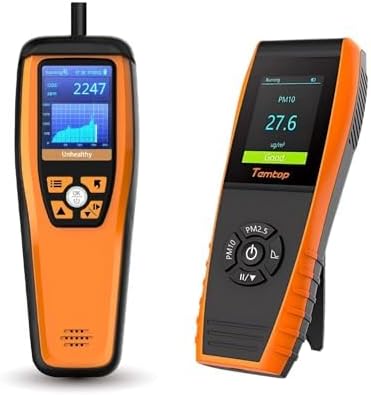 Temtop PM2.5 PM10 Particle Air Quality Monitor Professional P600 & M2000 2nd CO2 PM2.5 PM10 Particles Detector Temperature Humidity Meter for Home Indoor Outdoor