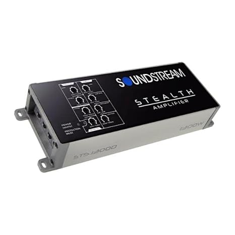 Soundstream ST5.1300D, 1300W 5 Channel Full Range Car Stereo Amplifier, 5 CH Class D Mirco Compact Amp w/Sub Ch