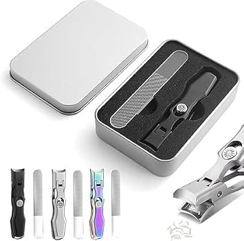 Dotmalls Nail Clipper, Nail Clippers, Cumuul, Nail Clipper with Catcher, Ultra Sharp Sturdy Fingernail and Toenail Clipper Cutters (Black)
