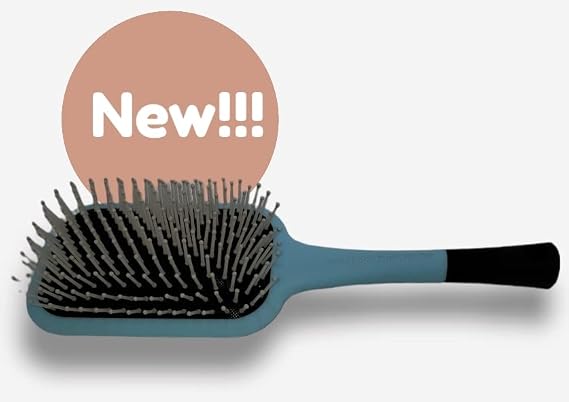iBeautyTM Paddle Brush (Nylon Pins for Increase Blood Flow to Scalp) - Matte Blue