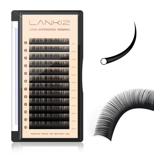 Classic Volume Lash Extension, 0.03 C Curl 9-20mm Mixed Eyelash Extension Lash Trays, Super Matt Black Individual Lash Extensions for Professional Salon Use