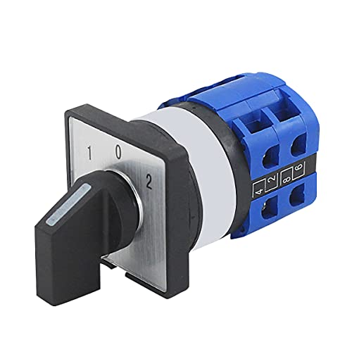 1Pcs Universal Changeover Selector Switch, Power Transfer Switch, 3 Positions 8 Terminals, LW26-102 380V 10A Motor, Water Pump Generators, Rotary Cam Selector