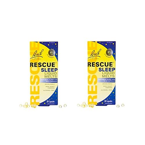Bach Rescue Sleep Natural Sleep Remedy Liquid Melts Natural Sleeping Aid - 28 Capsules 2 Pack 28 Capsules
