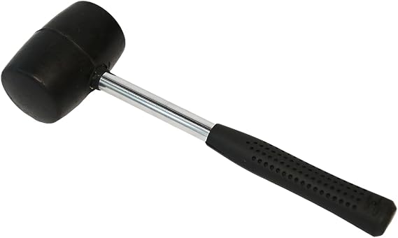 Ram® 16Oz Rubber Mallet Hammer with Steel Shaft Heavy Duty DIY Mallet