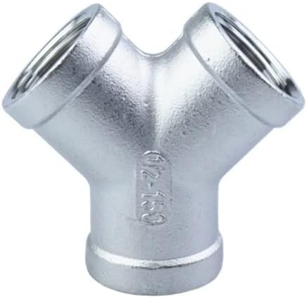 SAHUL 1pcs 304 Stainless Steel Y-Type 3-Way Fitting, Female 1/4" to 1-1/2" BSP(1-1/4 inch)