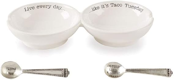 Mud Pie Double Salsa Server Set of 3