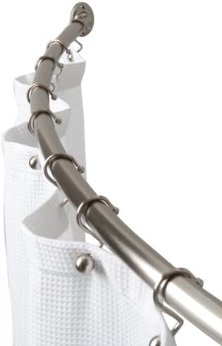 MAYTEX Mills Heavy Weight Curved Shower Rod, Brushed Nickel