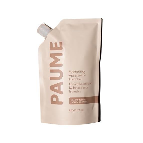 PAUME Moisturizing Antibacterial Sanitizer Hand Gel, Silicon & Paraben Free, No Artificial Fragrances & Vegan, Long-Lasting Hydration (17 Fl Oz)