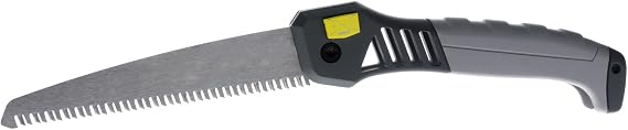Hawk Wood Saw | Durable Corrosion-Resistant High Carbon Steel Folding Hand Saw for Tree Trimming | 7in Blade with 3 Opening Positions | Folds to 8.25in