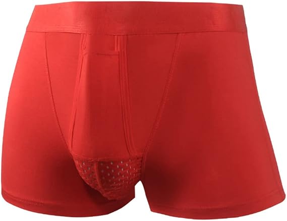 BaronHong Plus Size Men's Underwear Mesh Dual Pouch Modal Boxer Briefs