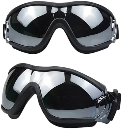 Dog Goggles Sunglasses UV Protection Wind Dust Fog Protection Pet Glasses with Adjustable Strap for Medium or Large Dog