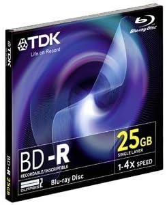 TDK BD-R Blu Ray 25GB Write Once 1-4X