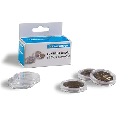 Leuchtturm Lighthouse - Round Coin Capsules - Scratch-Resistant Protection for 19 mm Coins - Pack of 100