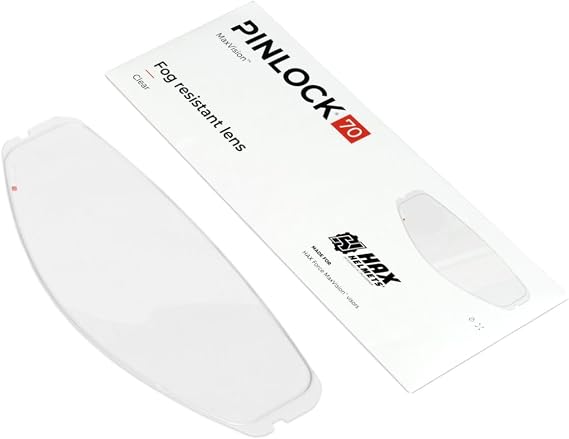 Hax Helmets Force Series Pinlock Fog-Resistant Lens P70-DKS452 MAX Vision | Plastic, Dry Hydrophilic, Silicone Seal, Easy Install