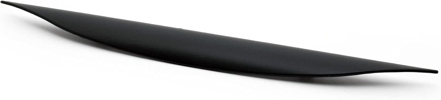 Richelieu Hardware BP80845128900 Swansea Collection 5 116-inch 128 mm Center-to-Center Matte Black Modern Cabinet and Drawer Finger Pull Handle for Kitchen, Bathroom, and Furniture