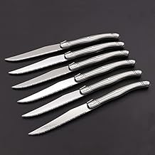 Steak Knife Set, 6 pieces of stainless steel steak knife Laguiole tableware tableware tableware western tableware table knife BY KKZY