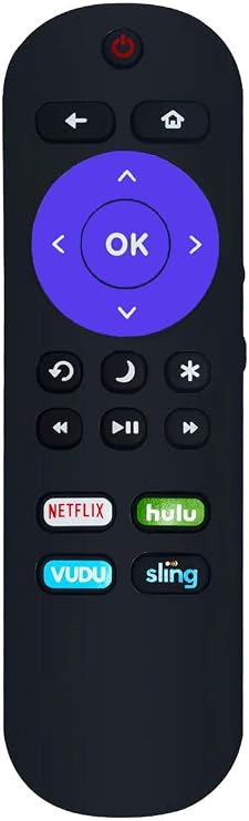 Universal TV Remote for Hisense Roku/Sharp Roku TV - No Setup Required (Not for Roku Stick and Box)